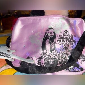 Hannah Montana Shiny Holographic Purple Hand Bag Purse Youth Teens Retro Tv Show
